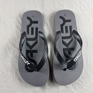 Oakley B1B Flip Flop Sandals Mens 10 Gray Beach Summer Shoes Open Toe 100255-8A7